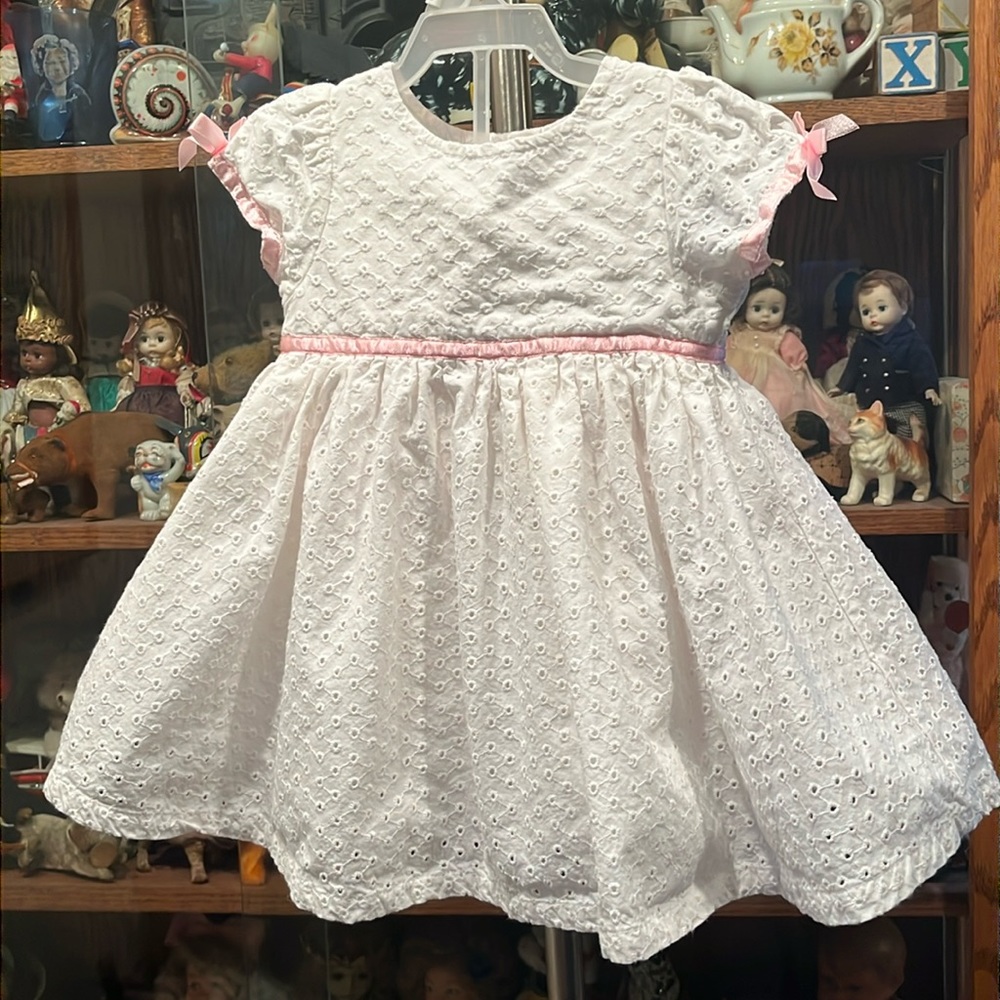 VTG First Impressions cotton eyelet dress 12 M
